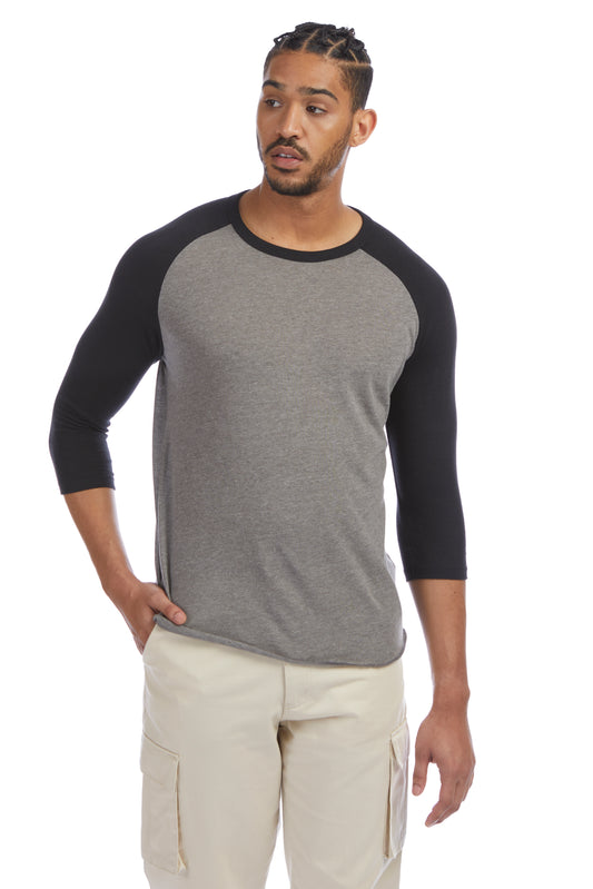Men's Vintage Keeper Baseball T-Shirt - Vintage Coal / Black