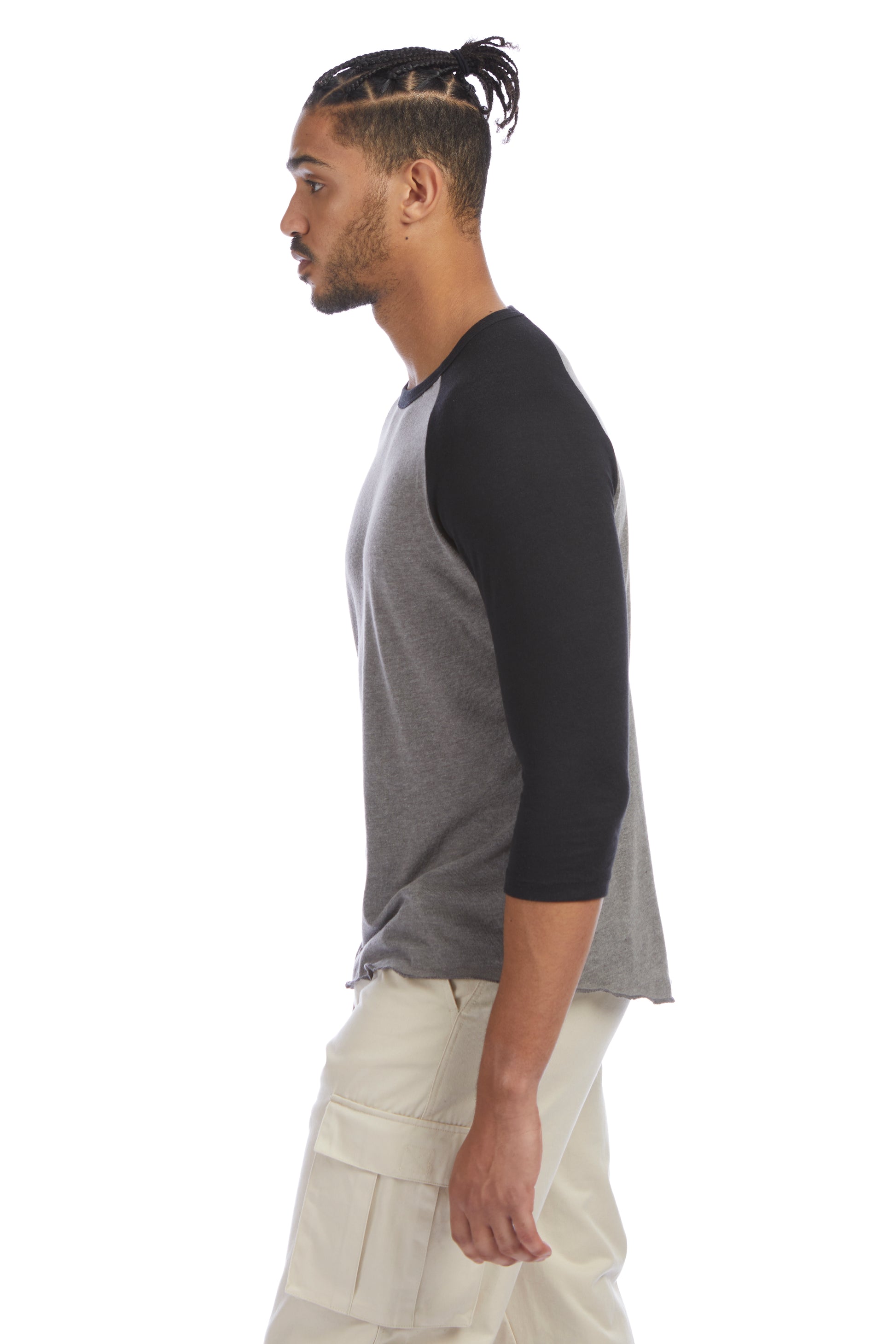 Men's Vintage Keeper Baseball T-Shirt - Vintage Coal / Black