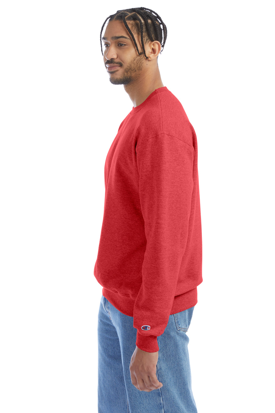 Unisex Double Dry Eco® Crew - Scarlet Heather