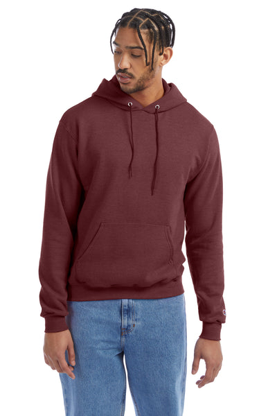 Unisex Double Dry Eco® Pullover Hoodie - Maroon Heather