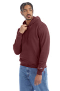 Unisex Double Dry Eco® Pullover Hoodie - Maroon Heather
