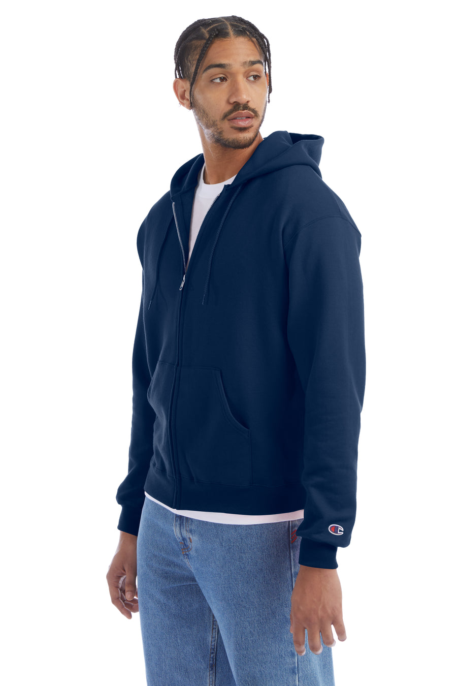 Unisex Double Dry Eco® Full-Zip Hoodie - Late Night Blue