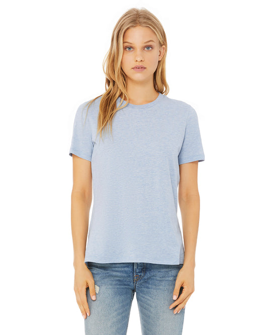 Women's Heathered Relaxed Jersey Short-Sleeve T-Shirt - Heather Prism Blue