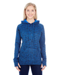 Women's Cosmic Contrast Fleece Hoodie - Royal Fleck / Royal