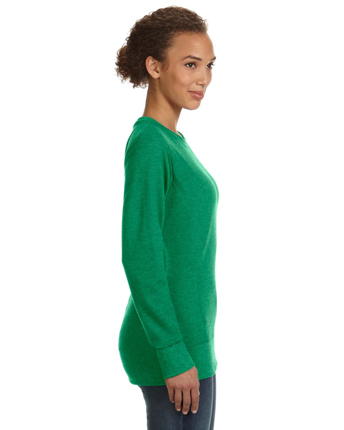 Women's Mid-Scoop French Terry - Heather Green