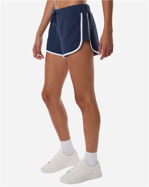 Boxercraft BW6402 Navy Heather/ White — on model side