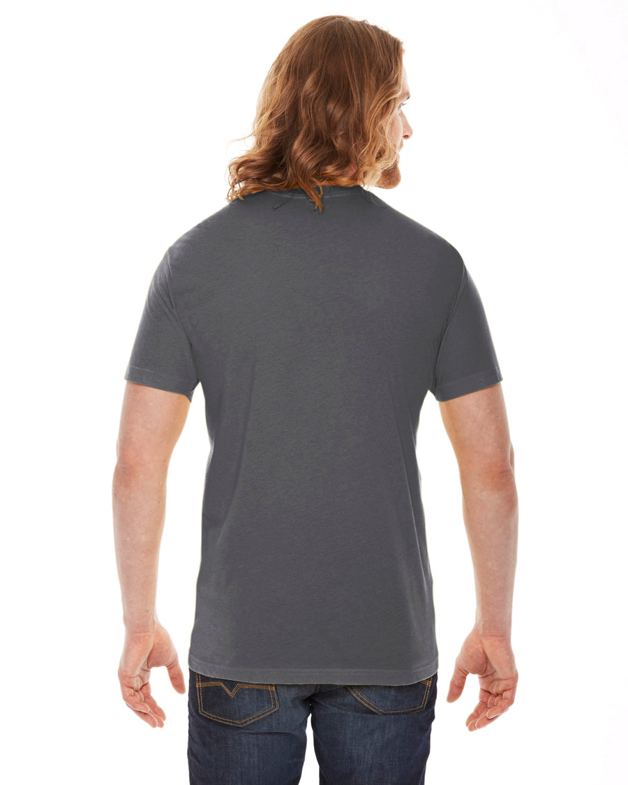 Unisex Poly-Cotton Short-Sleeve Crewneck - Asphalt