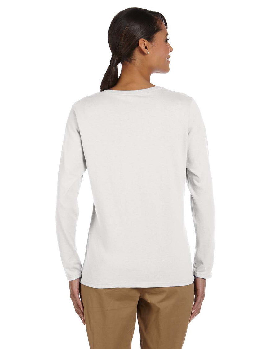 Ladies' Heavy Cotton™ 5.3 oz. Long-Sleeve T-Shirt - Ash Gray
