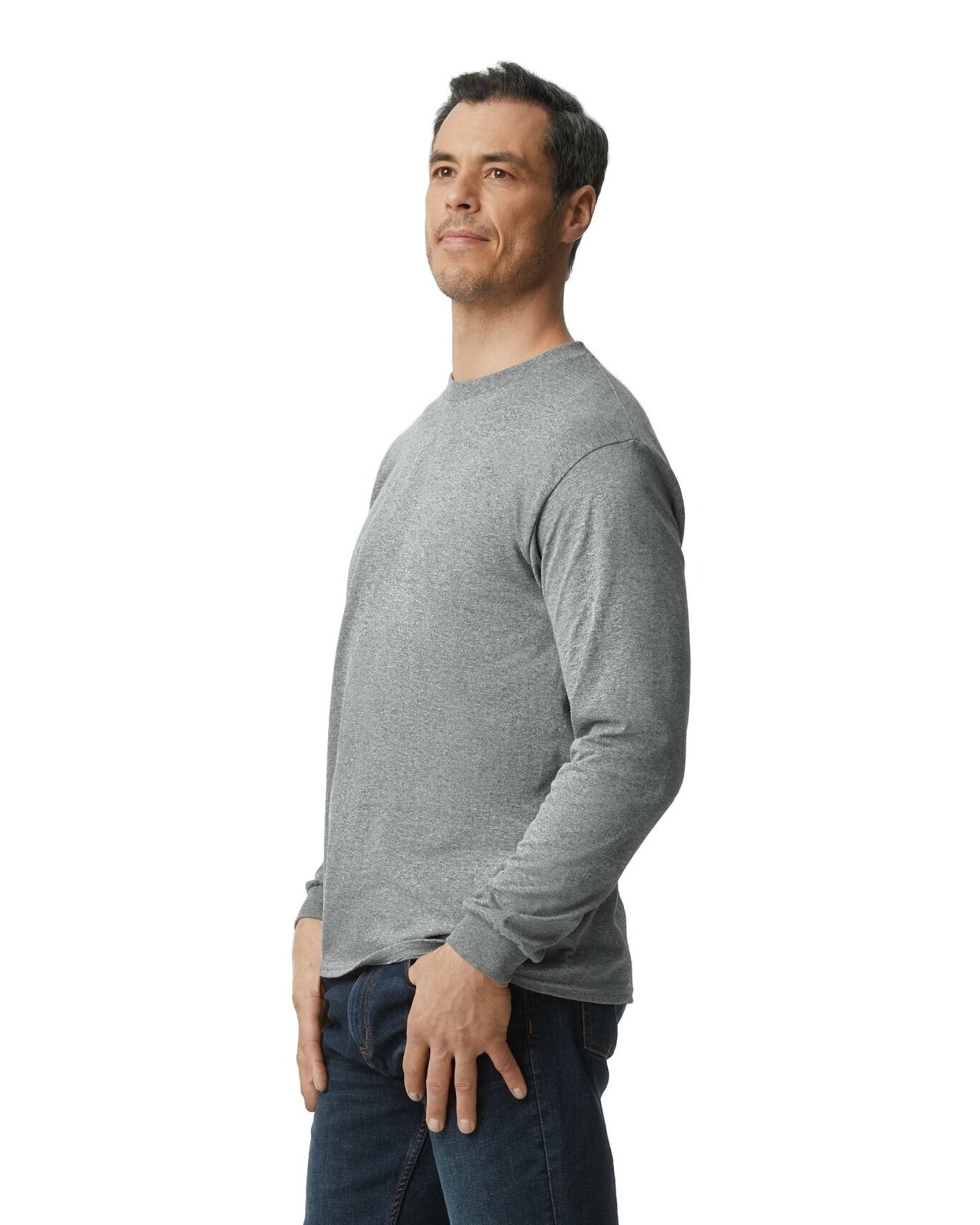 Unisex 50/50 Long-Sleeve T-Shirt - Sports Gray