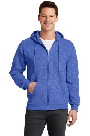 Unisex Core Fleece Full-Zip Hoodie - Heather Royal
