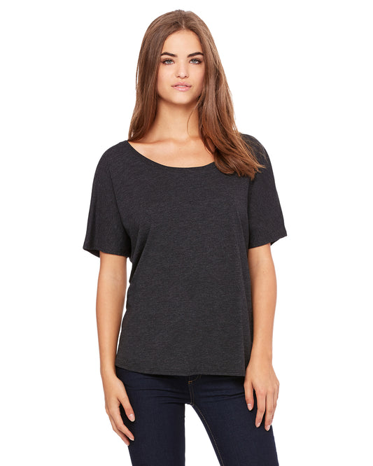 Women's Slouchy T-Shirt - Charcoal Black Triblend