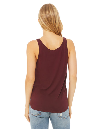 Women's Flowy Side Slit Tank - Maroon