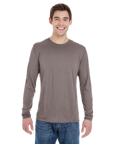 Unisex Performance®  Long-Sleeve Tech T-Shirt - Marbled Charcoal