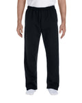 Adult DryBlend® Adult 9 oz., 50/50 Open-Bottom Sweatpants - Black