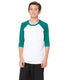 All Sport Y3229 - Youth Baseball T-Shirt - White / Sport Forest