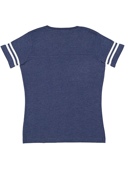 Women's Football T-Shirt - Vintage True Navy / Blend White