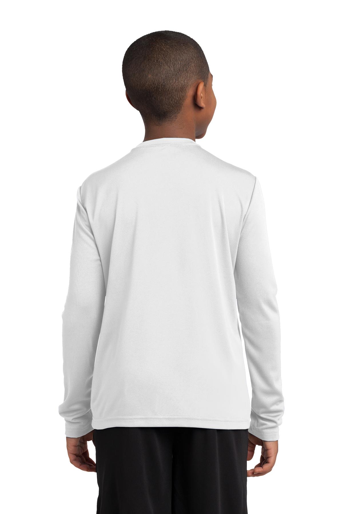 Youth Long Sleeve PosiCharge Competitor Tee - White