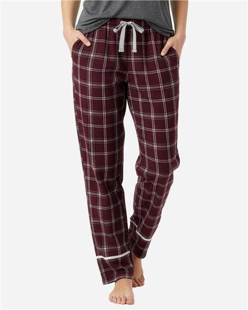 Boxercraft BW6603 Varsity Maroon Oxford Plaid — on model front