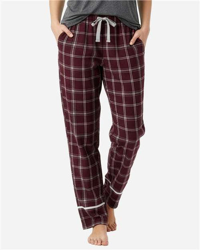Boxercraft BW6603 Varsity Maroon Oxford Plaid — on model front