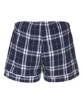 Boxercraft BY6501 Navy/ Silver Plaid — back