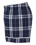 Boxercraft BY6501 Navy/ Silver Plaid — direct side