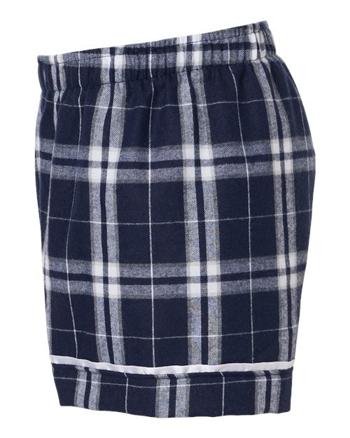 Boxercraft BY6501 Navy/ Silver Plaid — direct side