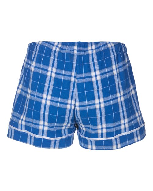 Boxercraft BY6501 Royal/ Silver Plaid — back
