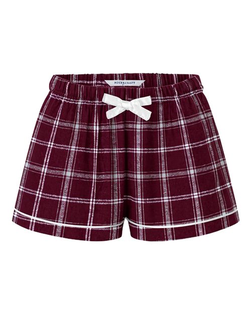 Boxercraft BY6501 Varsity Maroon Oxford Plaid — front