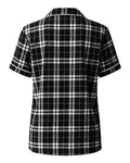 Boxercraft BW7101 Black/ White Plaid — back