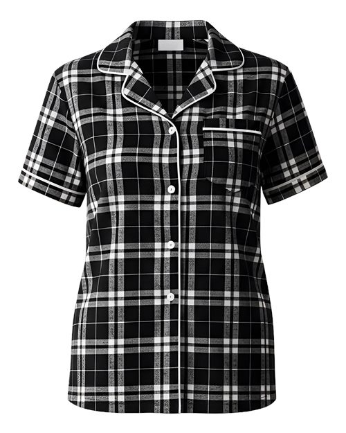 Boxercraft BW7101 Black/ White Plaid — front