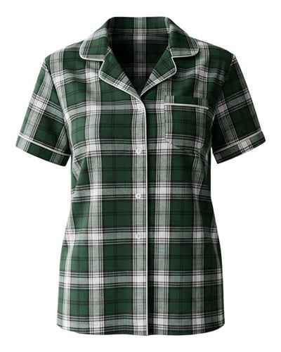 Boxercraft BW7101 Green/ White Plaid — front
