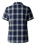 Boxercraft BW7101 Navy/ Silver Plaid — back