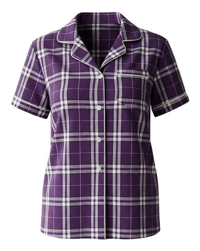 Boxercraft BW7101 Purple/ White Plaid — front