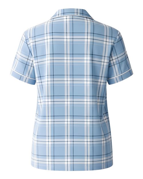 Boxercraft BW7101 Sky Blue Carnegie Plaid — back