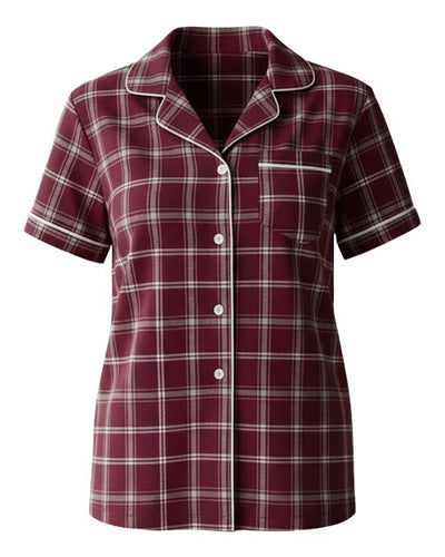 Boxercraft BW7101 Varsity Maroon Oxford Plaid — front