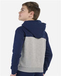 Boxercraft BY5404 Navy/ Oxford Heather — on model back