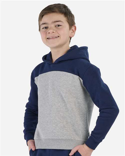 Boxercraft BY5404 Navy/ Oxford Heather — on model front