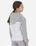 Boxercraft BY5404 Oxford Heather/ White — on model back