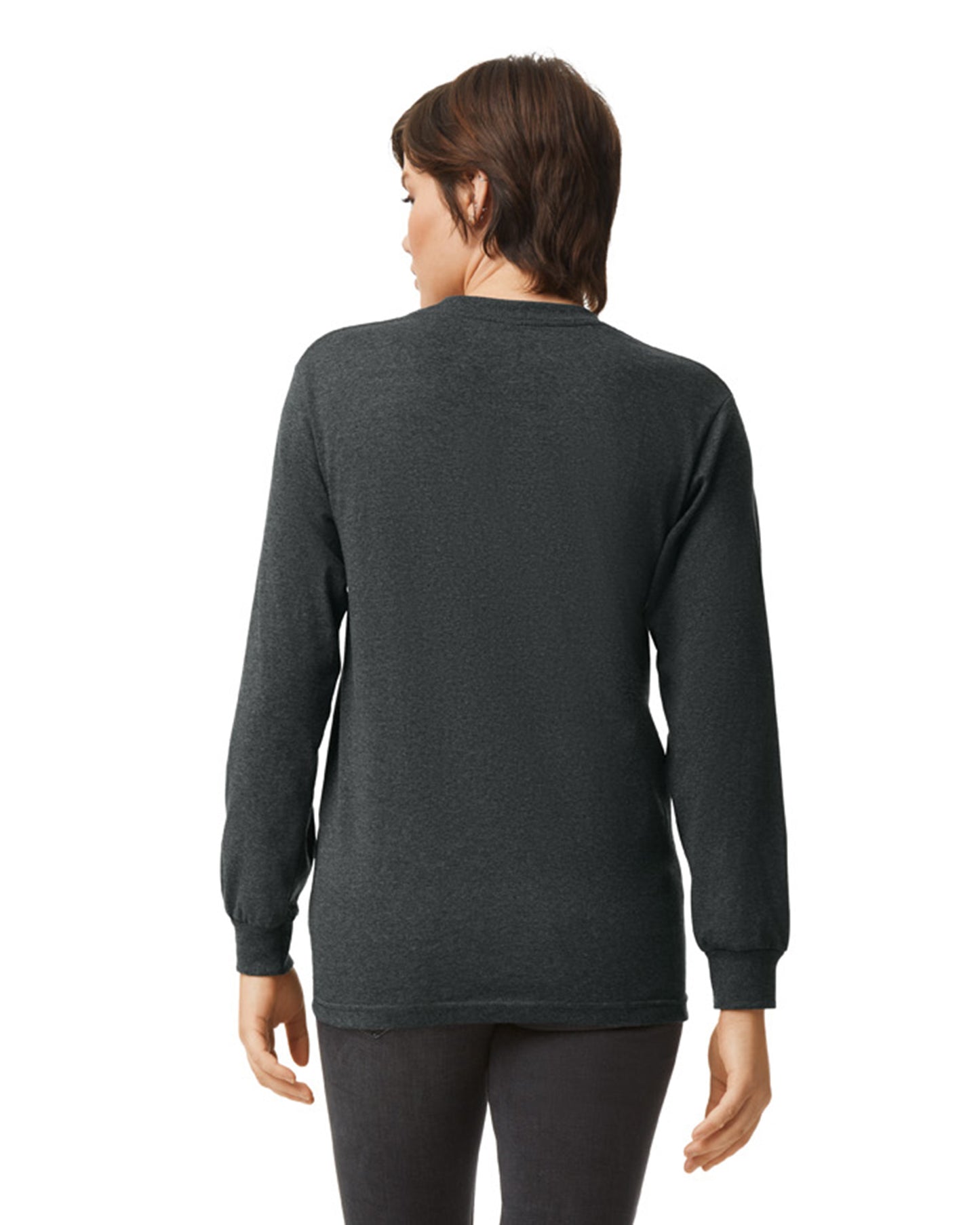 Unisex Heavyweight Cotton Long-Sleeve T-shirt - Charcoal Heather
