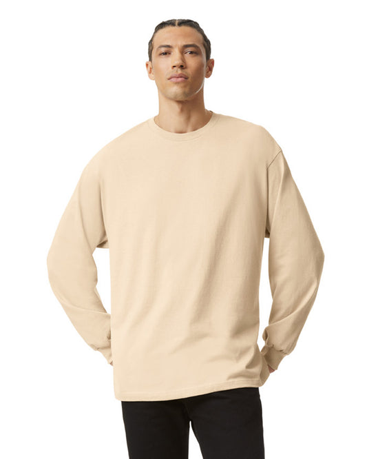 Unisex Heavyweight Cotton Long-Sleeve T-shirt - Sand