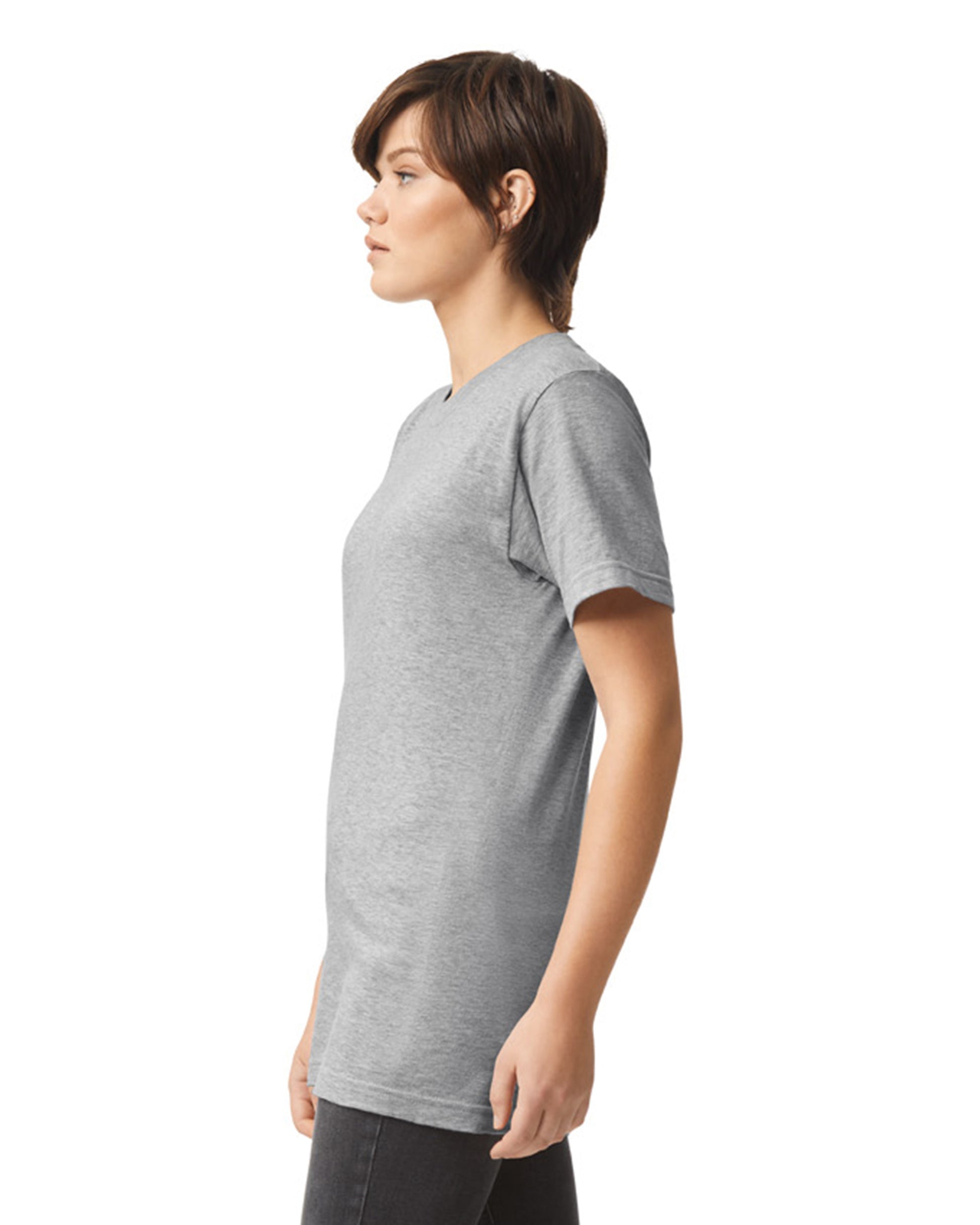 Unisex Fine Jersey Short-Sleeve T-Shirt - Heather Gray