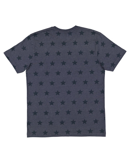 Unisex Star Print T-Shirt - Denim Star