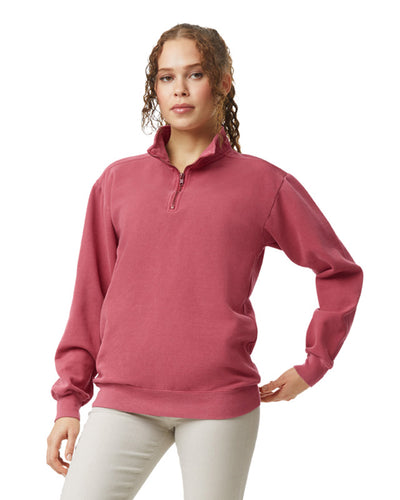 Unisex Quarter-Zip Sweatshirt - Crimson