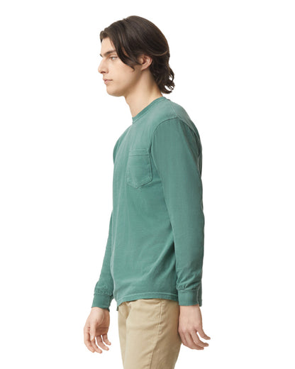 Unisex Heavyweight RS Long-Sleeve Pocket T-Shirt - Light Green