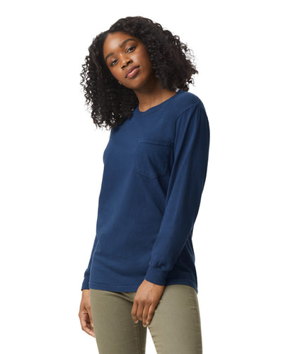 Unisex Heavyweight RS Long-Sleeve Pocket T-Shirt - True Navy