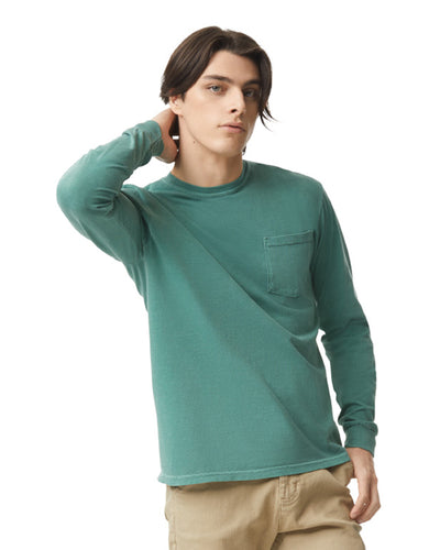 Unisex Heavyweight RS Long-Sleeve Pocket T-Shirt - Light Green