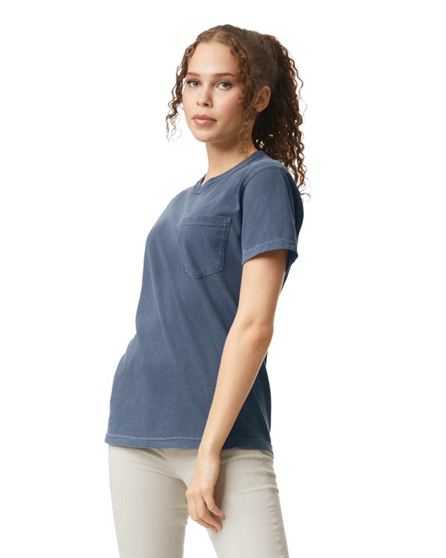 Unisex Heavyweight RS Pocket T-Shirt - Denim