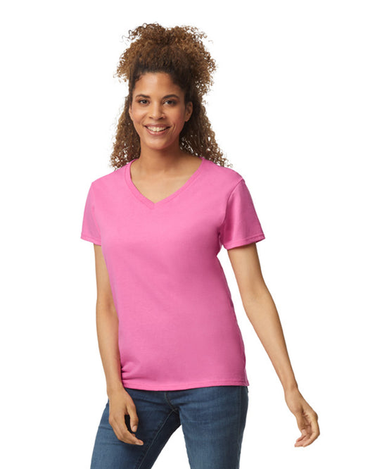 Women's Heavy Cotton™ V-Neck T-Shirt - Azalea