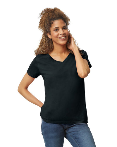 Women's Heavy Cotton™ V-Neck T-Shirt - Black