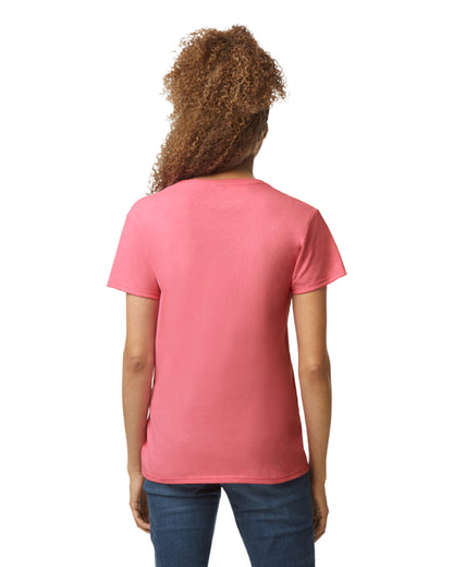 Women's Heavy Cotton™ V-Neck T-Shirt - Coral Silk